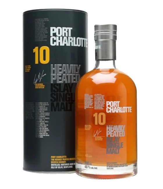 Bruichladdich Port Charlotte 10 Years Old, fles bij slijterij t Bockje in Bathmen