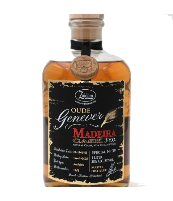 Zuidam Oude Genever Special No. 39 Madeira Cask 3 Years Old, fles bij slijterij t Bockje in Bathmen