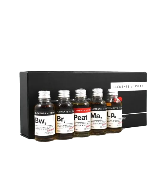Elements of Islay Tasting Kit 5×3 cl., fles bij slijterij t Bockje in Bathmen