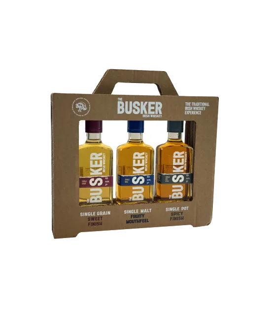 The Busker Irish Whiskey Giftpack 3x20cl, fles bij slijterij t Bockje in Bathmen