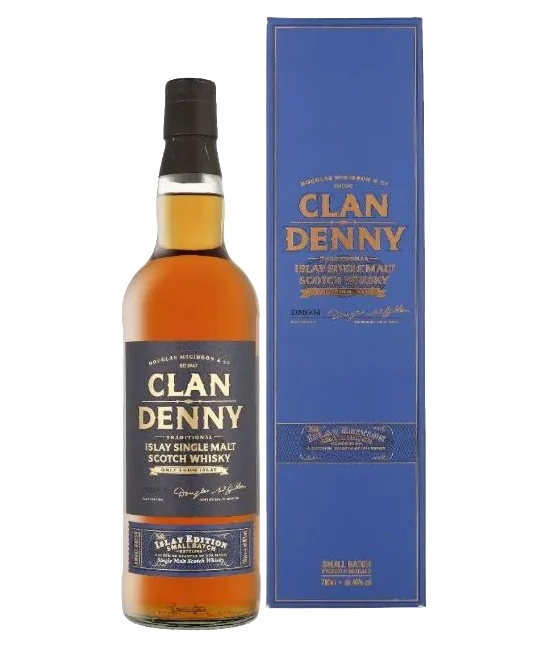Clan Denny Traditional Islay Single Malt Whisky #DMG04, fles bij slijterij t Bockje in Bathmen