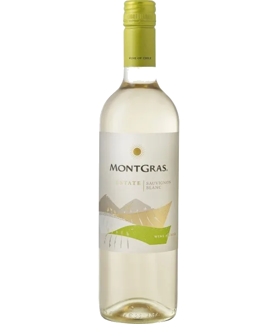 MontGras Estate Sauvignon Blanc, fles bij slijterij t Bockje in Bathmen