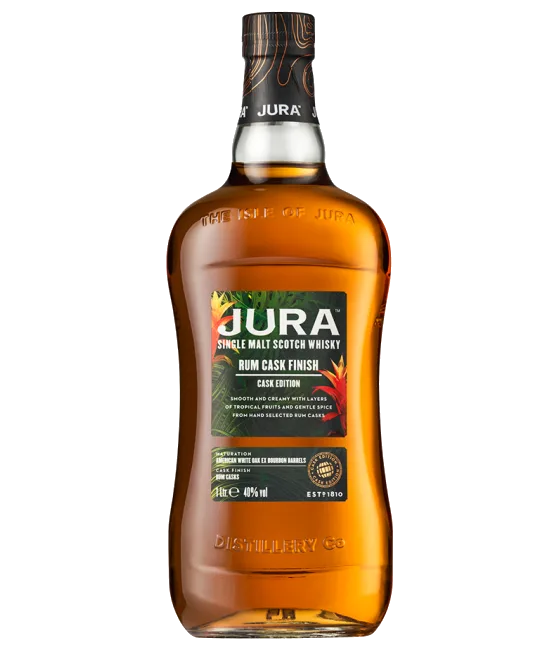 Jura Rum Cask Finish, fles bij slijterij t Bockje in Bathmen