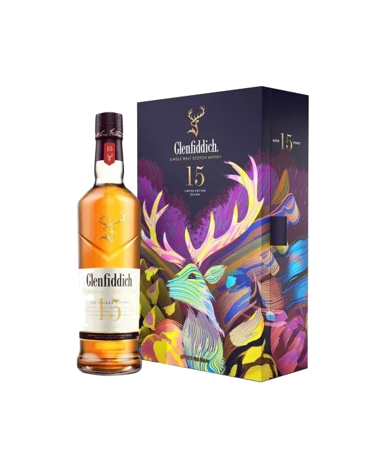 Glenfiddich 15 Y Geschenkset Met Heupflesje, fles bij slijterij t Bockje in Bathmen