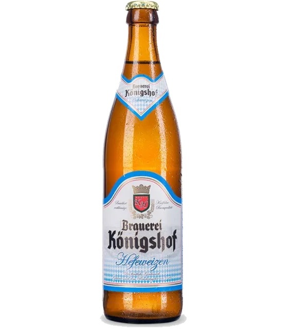 Königshof Hefenweizen, fles bij slijterij t Bockje in Bathmen