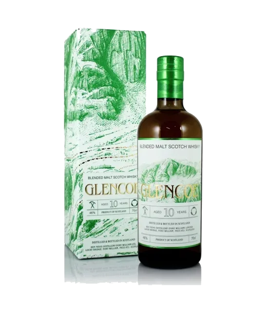 Glencoe 10 Years Old Blended Malt, fles bij slijterij t Bockje in Bathmen