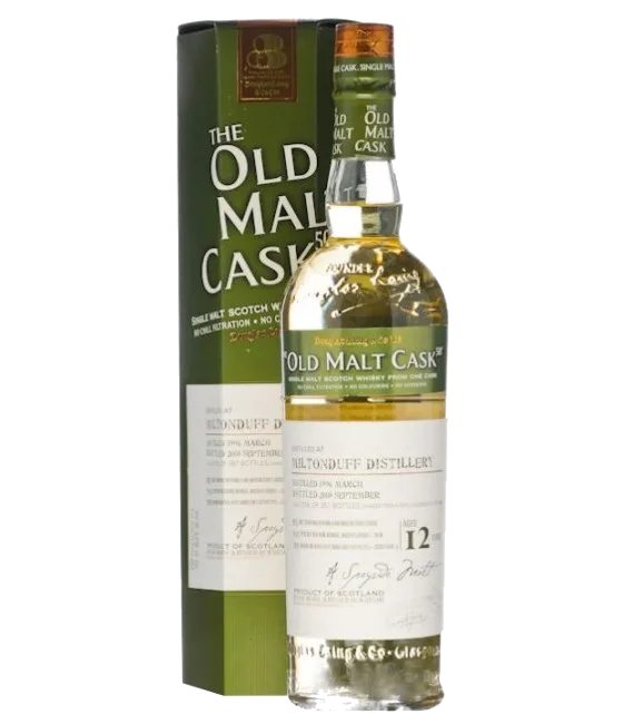 Miltonduff Hunter Laing The Old Malt Cask 12 Years Old Speyside Single Maltwhisky, fles bij slijterij t Bockje in Bathmen