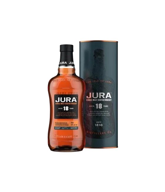 Jura 18 Years Old Single Malt Whisky, fles bij slijterij t Bockje in Bathmen
