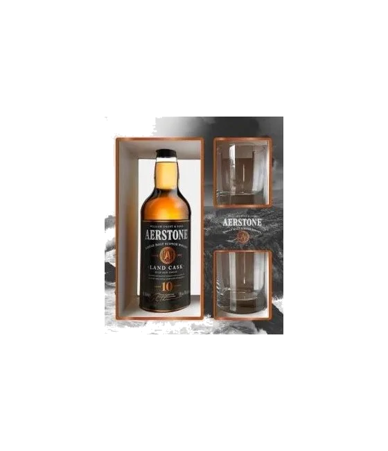 Aerstone Land Cask Giftpack met 2 Glazen