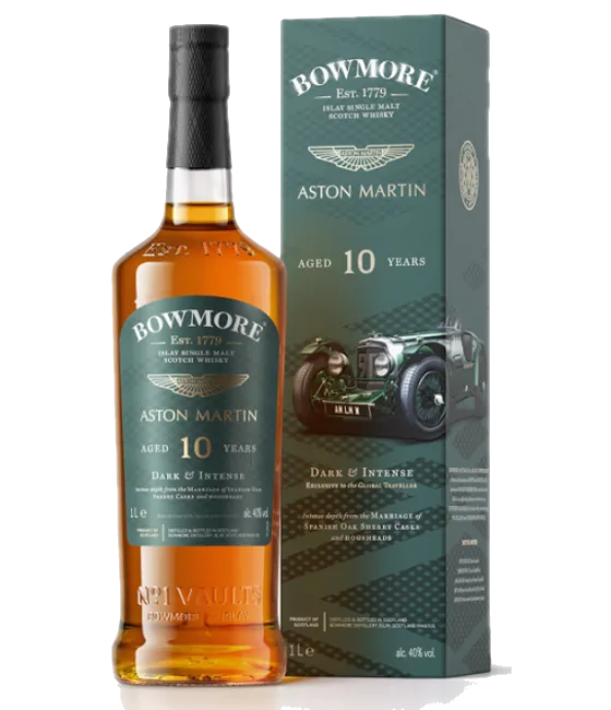 Bowmore 10 years Aston Martin Edition, fles bij slijterij t Bockje in Bathmen