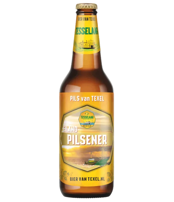 Tesselaar Eiland Pilsener, fles bij slijterij t Bockje in Bathmen