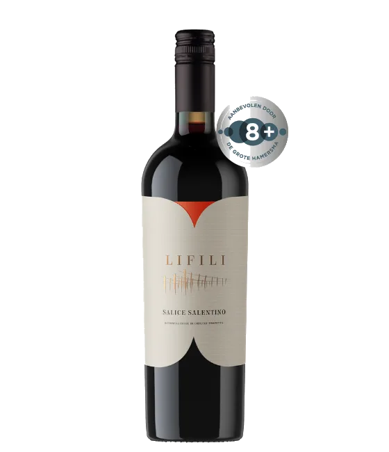 Lifili Salice Salentino DOP, fles bij slijterij t Bockje in Bathmen