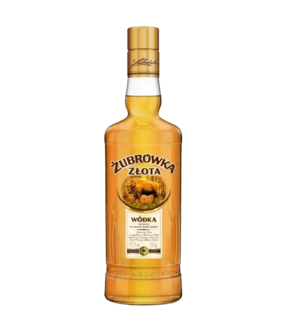 Zubrowka Zlota, fles bij slijterij t Bockje in Bathmen