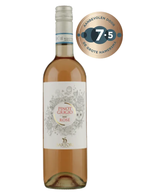 Sartori Pinot Grigio Rosé, fles bij slijterij t Bockje in Bathmen