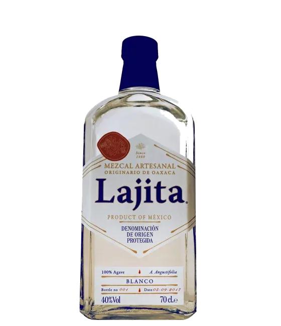 Lajita Mezcal Blanco, fles bij slijterij t Bockje in Bathmen