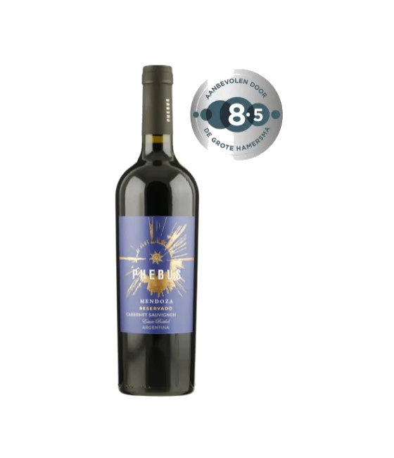 Phebus Mendoza Reservado Cabernet Sauvignon, fles bij slijterij t Bockje in Bathmen