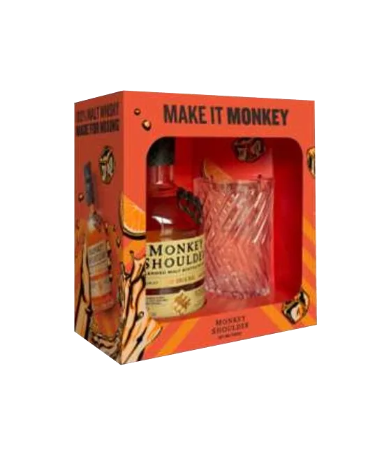 Monkey Shoulder Giftpack met glas, fles bij slijterij t Bockje in Bathmen