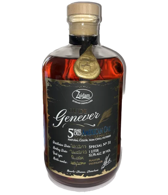 Oude Genever Cask Strength American Oak 5yo Spec #31, fles bij slijterij t Bockje in Bathmen