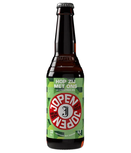 Jopen Hop Zij Met Ons, fles bij slijterij t Bockje in Bathmen