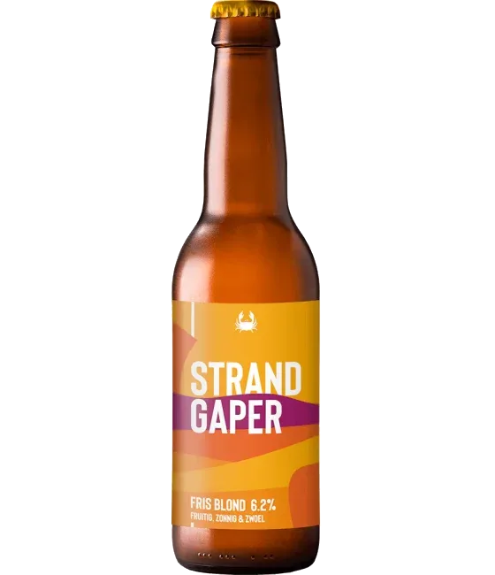 Scheldebrouwerij Strandgaper Blond, fles bij slijterij t Bockje in Bathmen