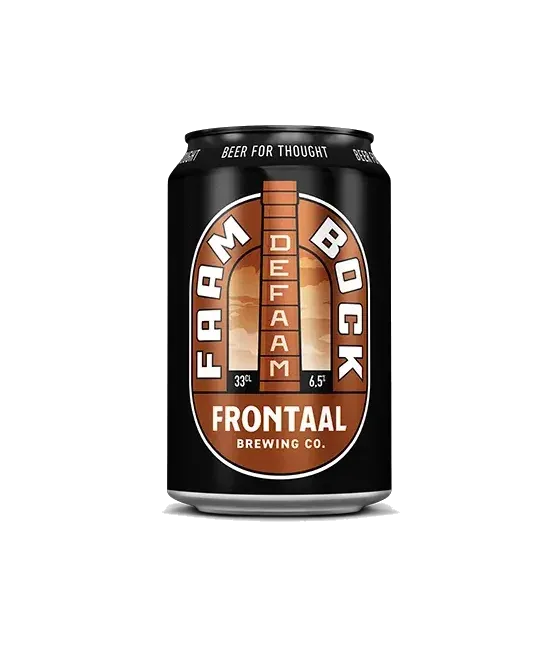 Frontaal Faam Bock, fles bij slijterij t Bockje in Bathmen