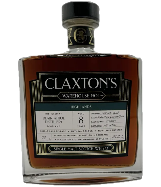 Claxton’s Warehouse No.1 Blair Athol 2015 8 Years Old, fles bij slijterij t Bockje in Bathmen
