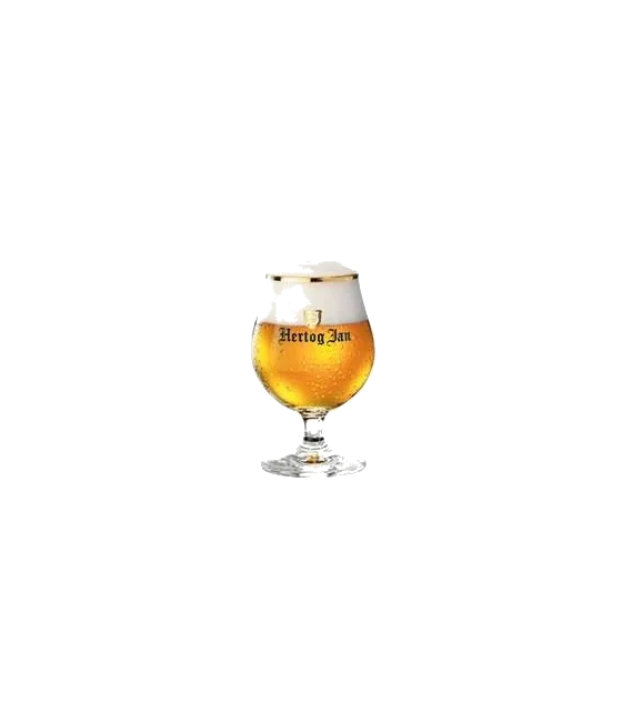 Hertog Jan Voetglas, fles bij slijterij t Bockje in Bathmen