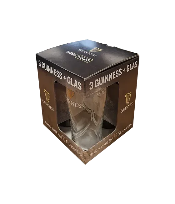 Guinness Draught Stout Proefpakket 3x blik 50cl + pintglas, fles bij slijterij t Bockje in Bathmen