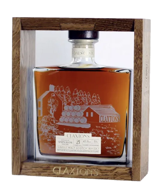Claxton’s Springbank 21Y 1999 Dalswinton Series, fles bij slijterij t Bockje in Bathmen