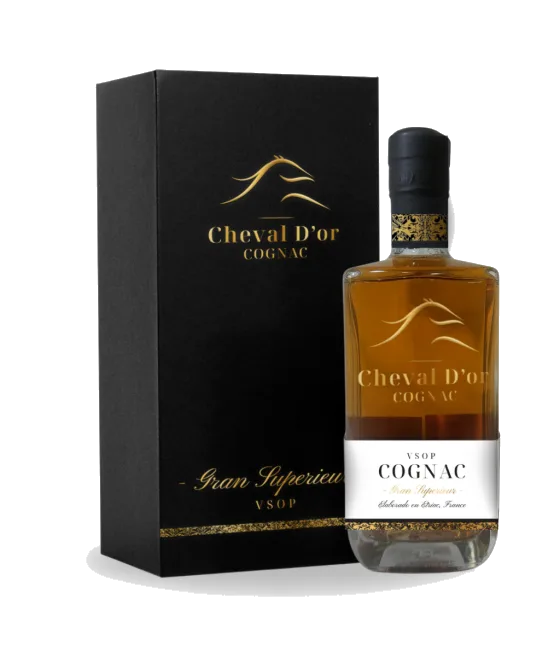 Brouwhoeve Cognac Cheval D’or VSOP, fles bij slijterij t Bockje in Bathmen