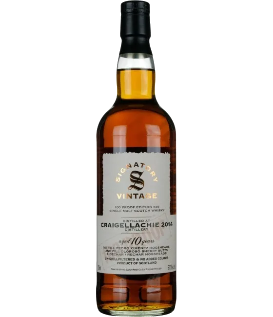 Signatory Craigellachie 2014 10 Years Old – 100 Proof #39, fles bij slijterij t Bockje in Bathmen