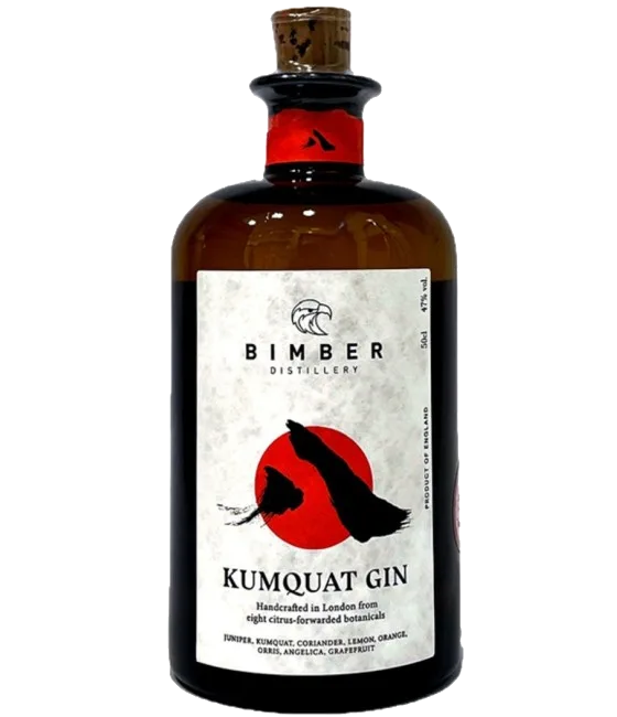 Bimber Kumquat Gin, fles bij slijterij t Bockje in Bathmen