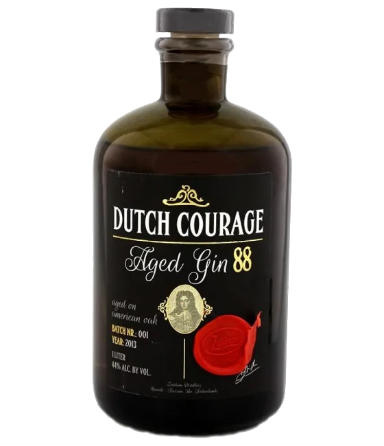 Zuidam Dutch Courage Aged Gin, fles bij slijterij t Bockje in Bathmen