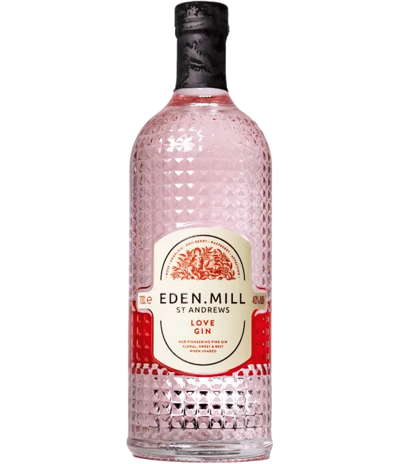 Eden Mill Love Gin, fles bij slijterij t Bockje in Bathmen