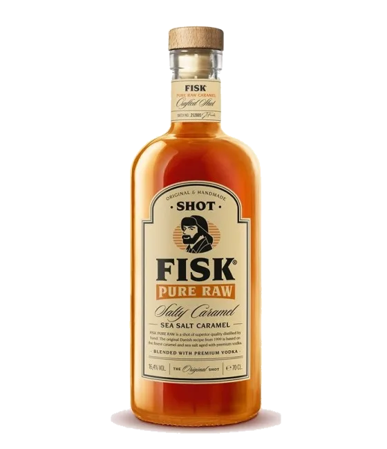 Fisk raw Caramel likeur, fles bij slijterij t Bockje in Bathmen