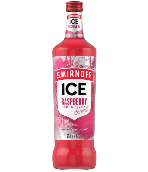Smirnoff Ice Raspberry 4%, fles bij slijterij t Bockje in Bathmen