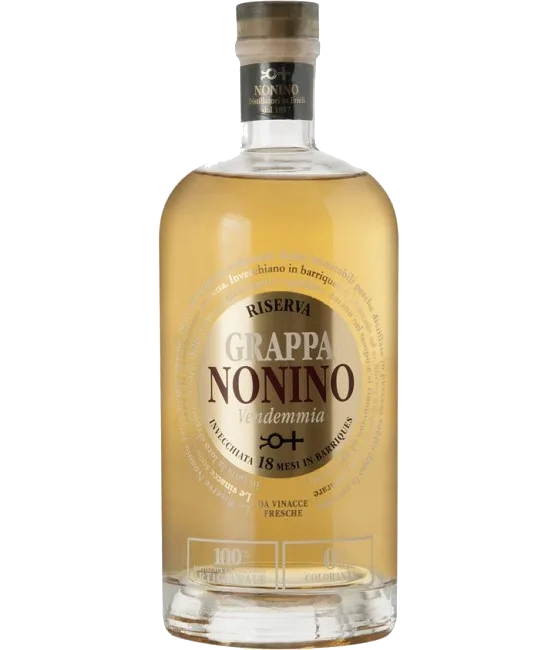 NONINO Grappa Vendemmia Riserva, fles bij slijterij t Bockje in Bathmen