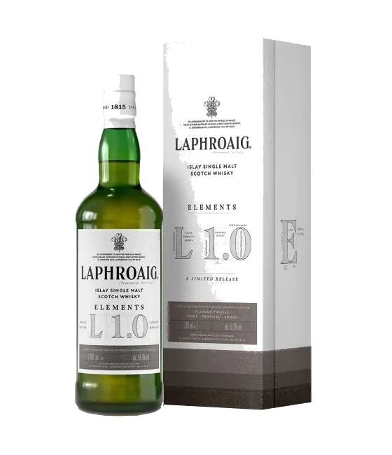 Laphroaig Elements L1.0, fles bij slijterij t Bockje in Bathmen