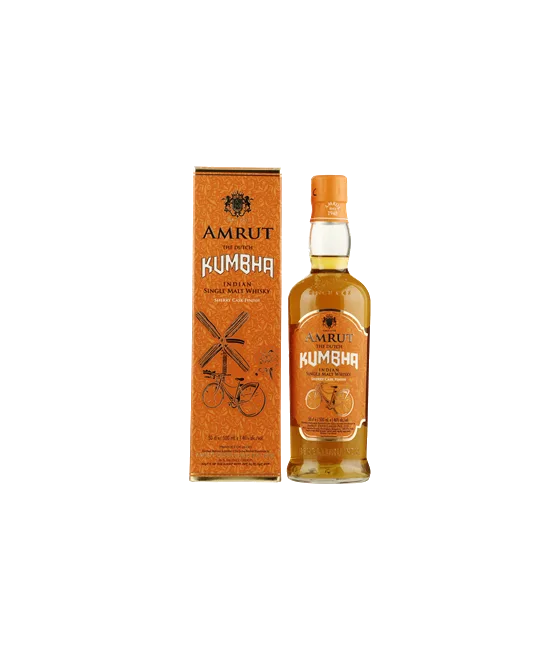 Amrut The Dutch Kumbha Sherry Cask, fles bij slijterij t Bockje in Bathmen