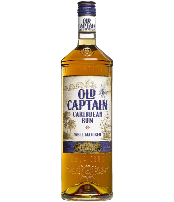 Old Captain Rum Bruin, fles bij slijterij t Bockje in Bathmen