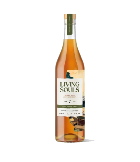 Living Souls Torabhaig 7 Years Old Batch #1, fles bij slijterij t Bockje in Bathmen