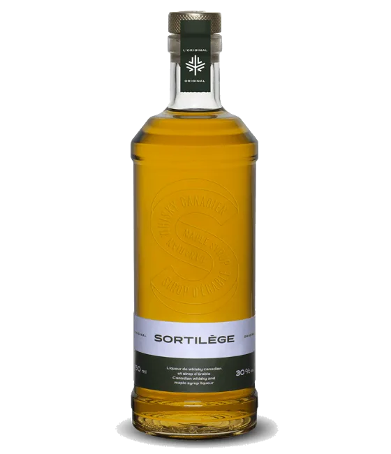 Sortilège Canadian Maple Whisky Liqueur, fles bij slijterij t Bockje in Bathmen