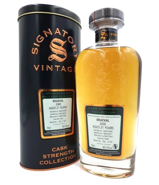 Signatory Braeval 2000 Cask Strength 21y, fles bij slijterij t Bockje in Bathmen