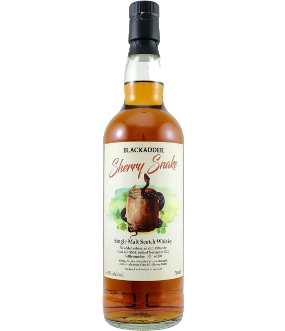 Blackadder Sherry Snake SS04, fles bij slijterij t Bockje in Bathmen