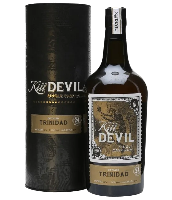 Kill Devil Trinidad 24Y 1991, fles bij slijterij t Bockje in Bathmen