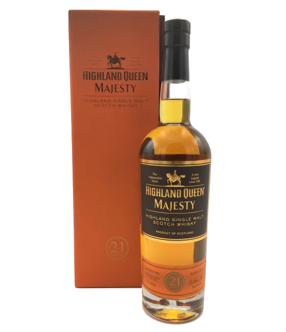 Highland Queen Majesty 21Y Highland Single Malt Whisky, fles bij slijterij t Bockje in Bathmen