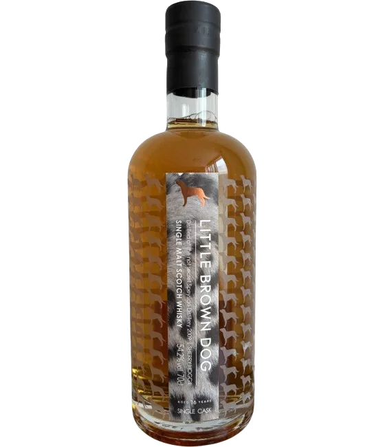 Little Brown Dog Speyside Distillery 16Y 2009, fles bij slijterij t Bockje in Bathmen