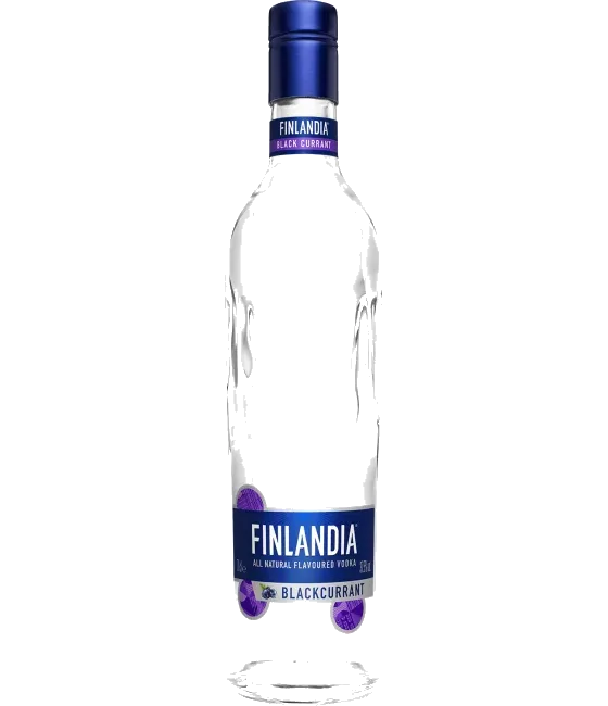 Finlandia Blackcurrant, fles bij slijterij t Bockje in Bathmen