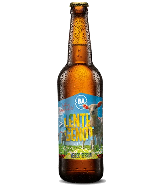 Brouwerij Avereest Lente Genot Lentebier, fles bij slijterij t Bockje in Bathmen