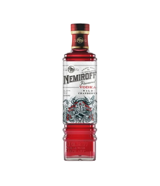 Nemiroff Vodka Wild Cranberry, fles bij slijterij t Bockje in Bathmen